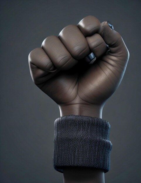 Photo photo black lives matter fist symbol of the fight for the african race people rights