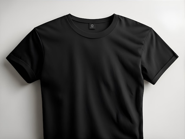 Photo black tshirts with copy space realistic mockup