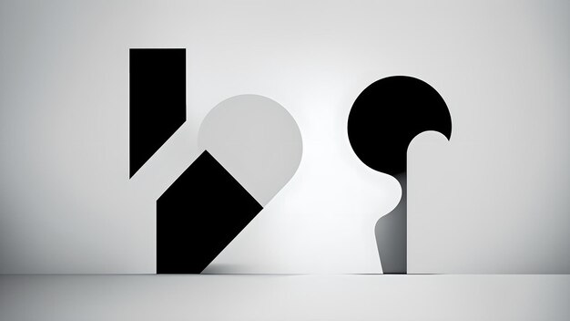 Photo of a black and white letter K