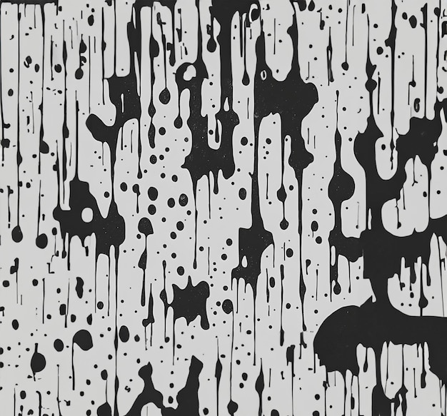 Photo photo of black and white paint drips