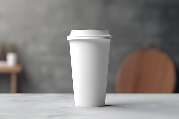 Photo of a blank coffee cup mockup