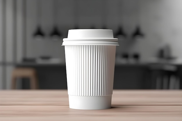 Photo of a blank coffee cup mockup