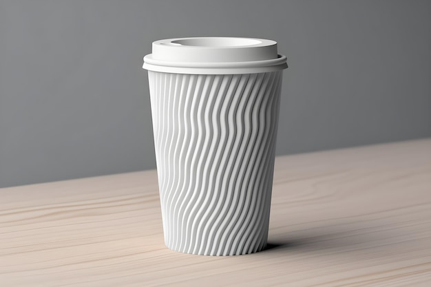 Photo of a blank coffee cup mockup