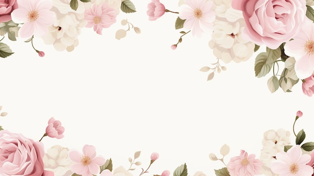 Photo photo blank fresh flower pattern background template