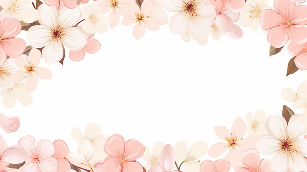 Photo blank fresh flower pattern background template