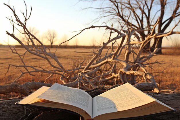 Photo of A blank open book