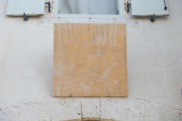 Photo blank signboard on the street