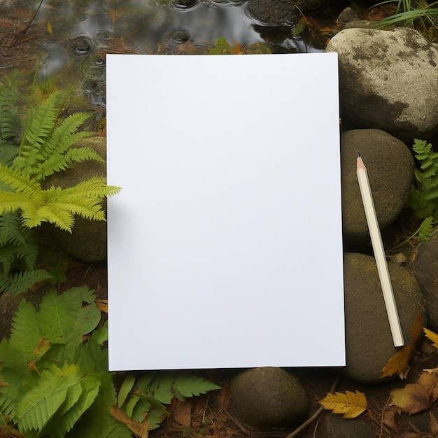 Photo blank white notepad