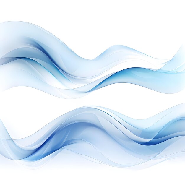 Photo photo of blue color variations gradient wave curve lines designs on white background