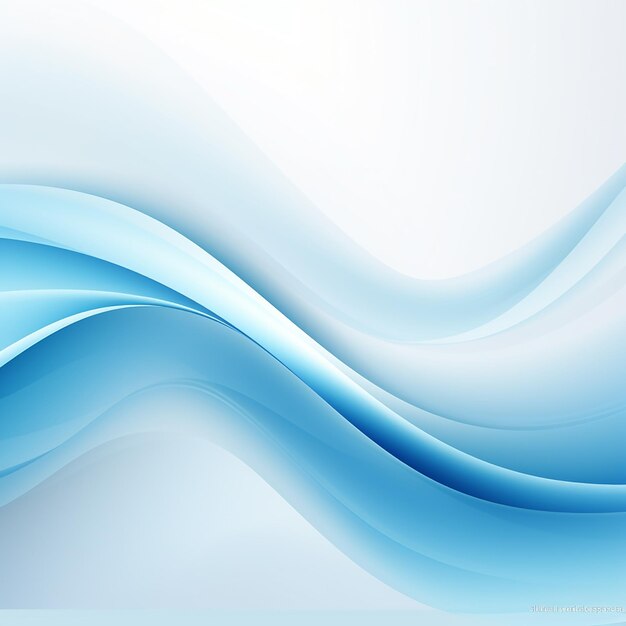 Photo of blue color variations gradient wave curve lines designs on white background