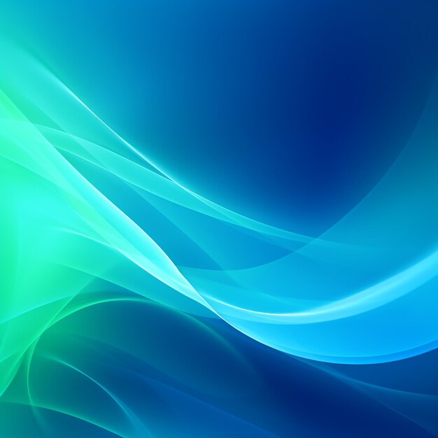 Photo of blue color variations gradient wave curve lines designs on white background