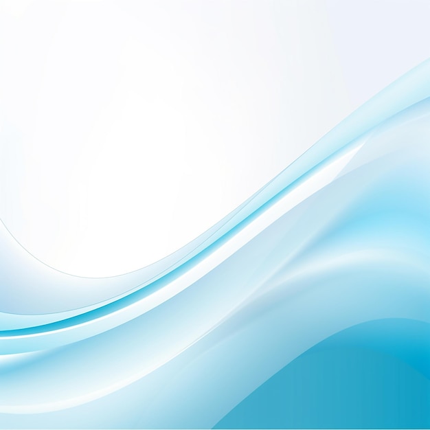 Photo of blue color variations gradient wave curve lines designs on white background