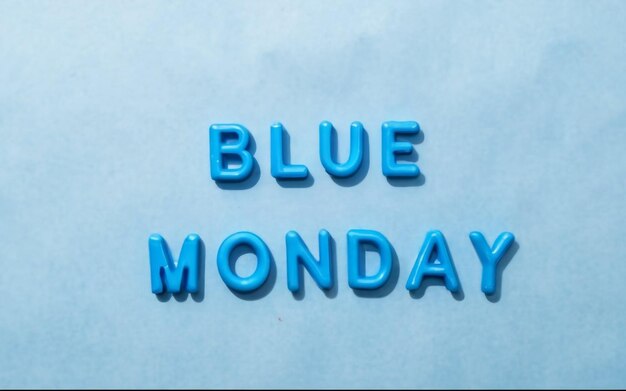 Photo photo blue monday concept with a cup of coffee ai generative