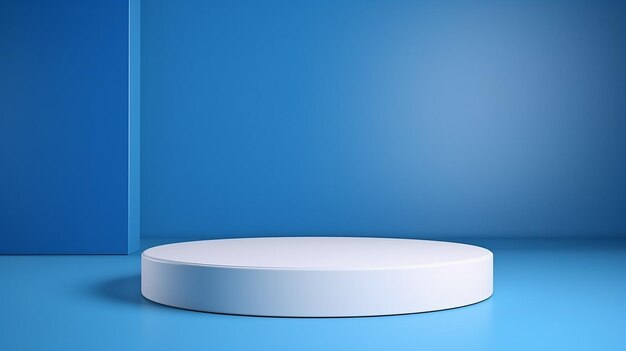 Photo of blue product podium design