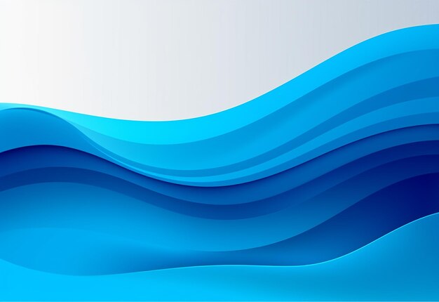 Photo of blue wave abstract gradient background design