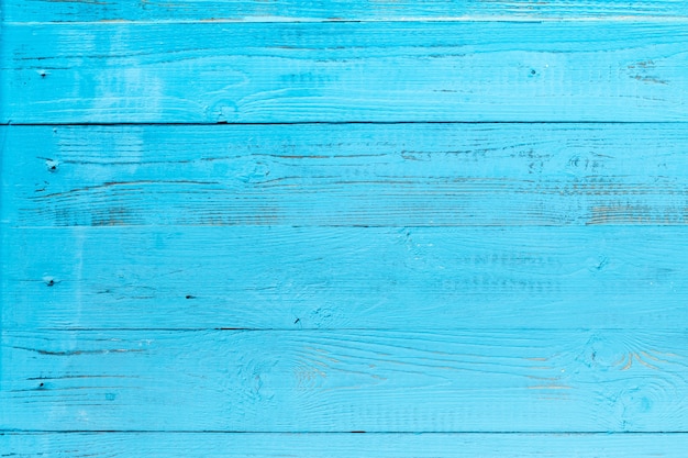 Photo of blue wooden texture, board horizontally