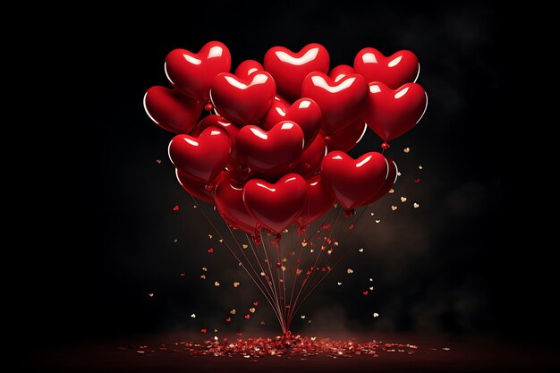 Photo of Bouquet of Heartshaped Balloons