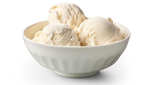 A photo of a bowl of creamy ice cream full length photo