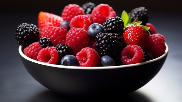 photo of a bowl of fresh berries for a healthy snack