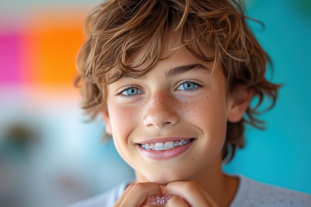 Photo photo of a boy in a medical clinic