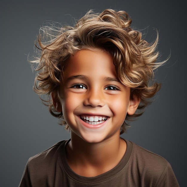 Photo photo of a boy smiling happily