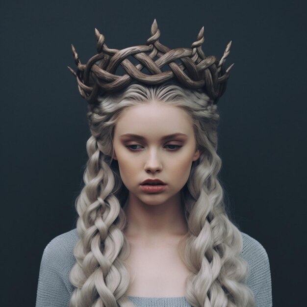  Premium AI Image | Photo of Braided Crown