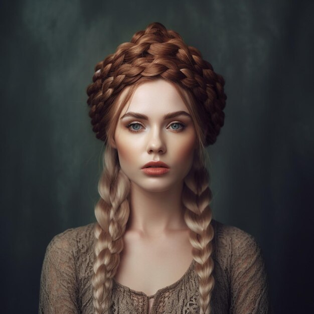 Premium AI Image | Photo of Braided Crown