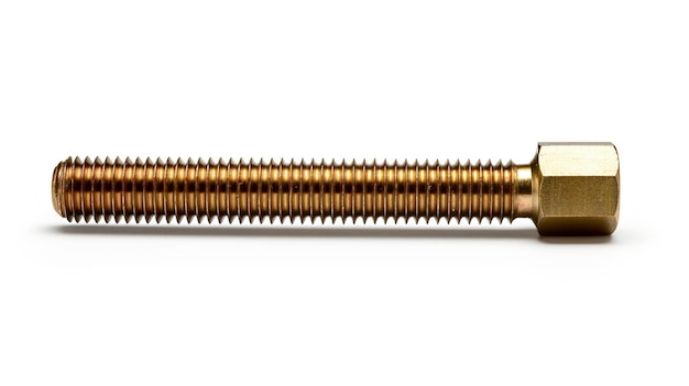 A photo of a brass bolt full length photo