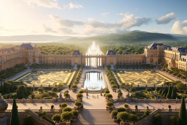 Foto foto bellezza mozzafiato della reggia di versailles