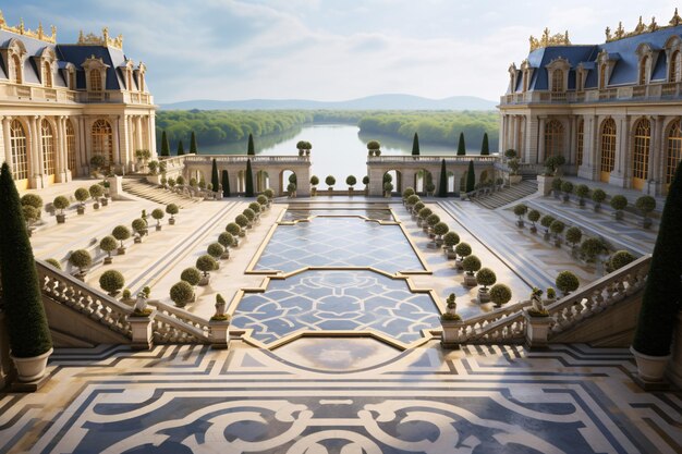 Foto foto bellezza mozzafiato della reggia di versailles