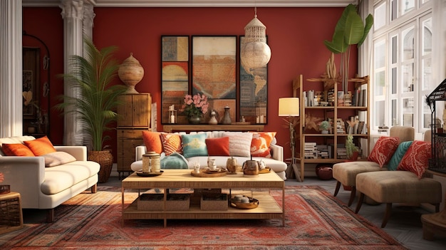 A Photo of a Bright Sunroom with Floor to Ceiling Windows and Indoor Plants