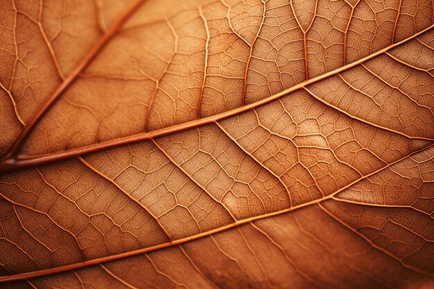 Photo brown leaf close up background for design