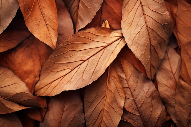 Photo brown leaf close up background for design