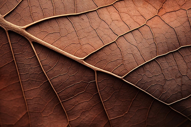 Photo brown leaf close up background for design