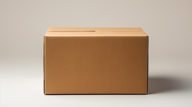 photo brown paper box generated by AI