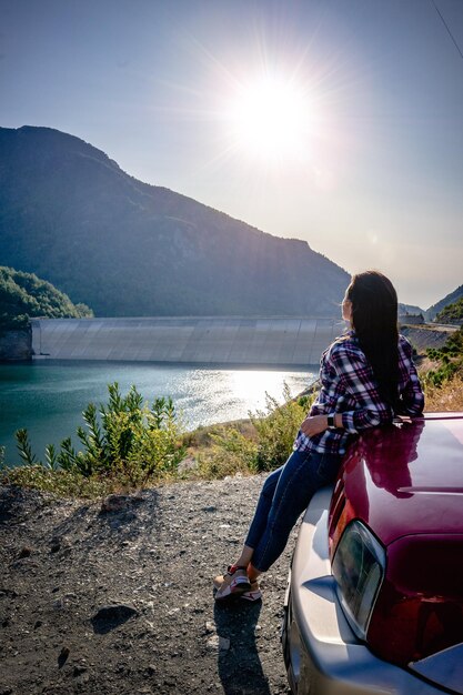 Photo photo of brunette bumper car photo