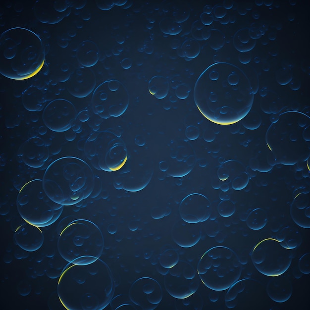 Photo bubbles on black background