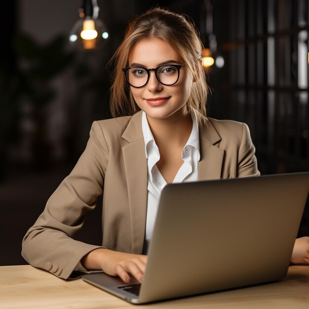 Photo photo of a business finance and employment female