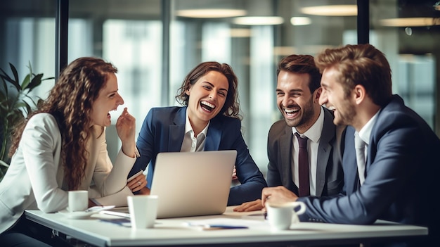 Photo of business meeting and people doing and discuss