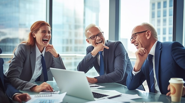 Photo of business meeting and people doing and discuss