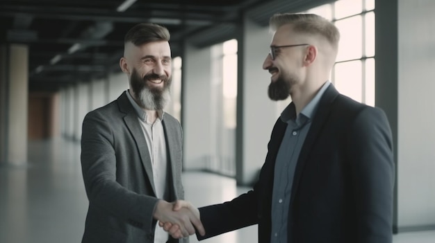 Photo photo of the businessmen meeting each other