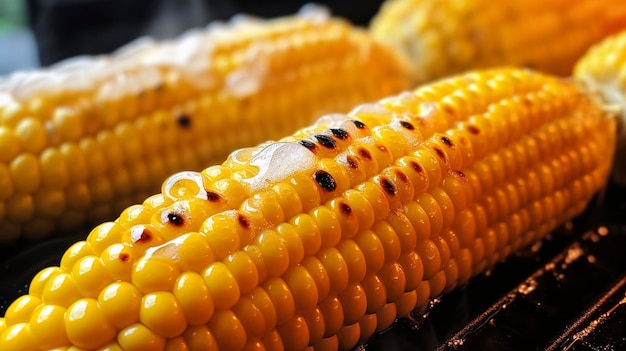 A Photo of Buttered Corn on the Cob