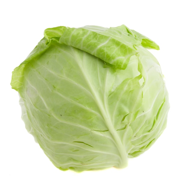 Photo cabbage-head on a white background