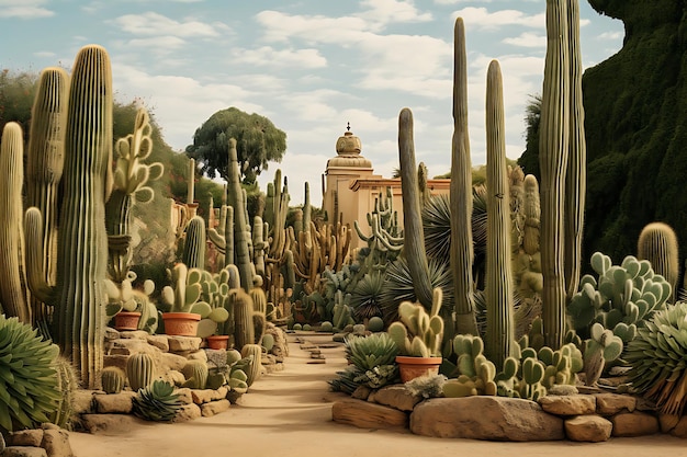 Photo of Cactus garden with a variety of textures