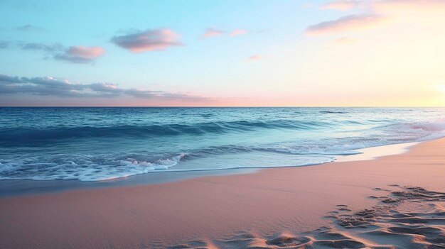 A photo of a calm and peaceful beach as daylight tranquility