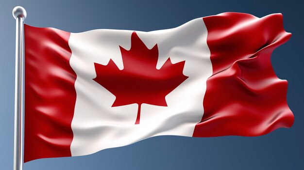 A photo of the Canadian maple leaf flag