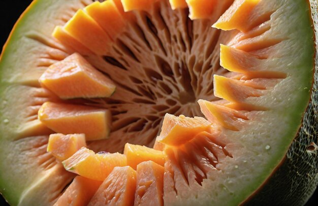 Photo photo of cantaloupe isolated on background