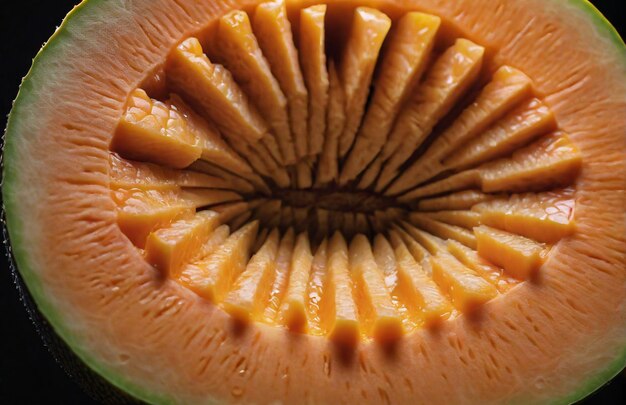 Photo photo of cantaloupe isolated on background