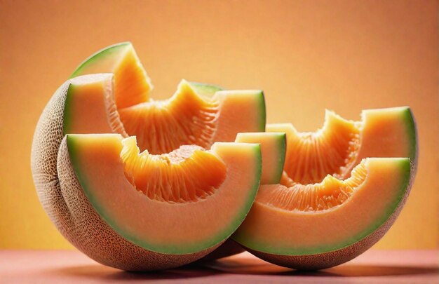 Photo photo of cantaloupe isolated on background