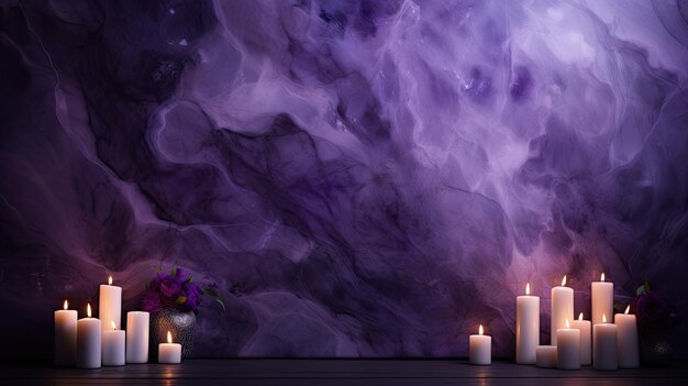 Photo a photo of a canvas backdrop with a marble effect moody candlelight